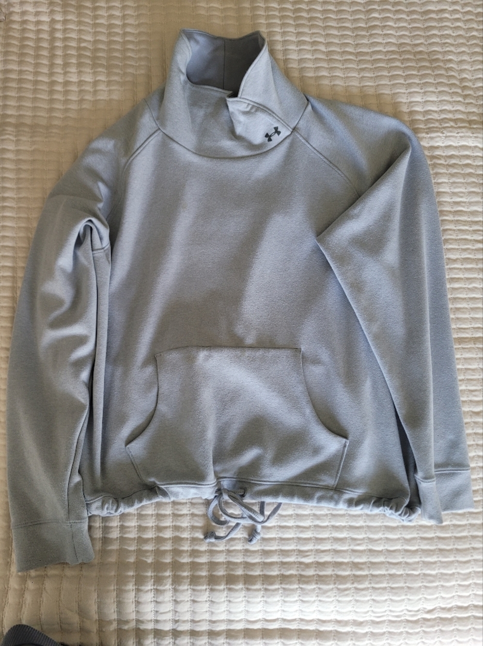 Under Armour Gray Funnel Neck Pullover with Kangaroo Pocket